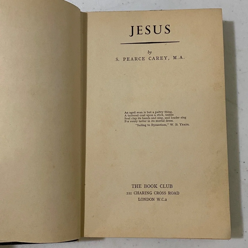 Jesus Hardcover S Pearce Carey Vintage Religious Book Christian‎ 1940s